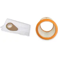 Kallefornia 10 stofzuigzakken + 1 wasbaar filter voor Nilfisk Buddy II 18 Inox, Buddy 2