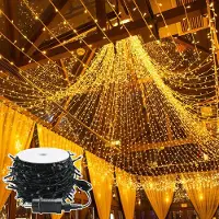 JOIEYOU 50 meter LED-lichtslinger, 500 LED's, lichtgordijn met 8 lichtmodi, geschikt voor binnen gebruik (IP44), kerstverlichting voor kerstdecoratie, bruiloften en feestjes, warm wit