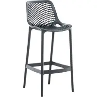 In And OutdoorMatch And Outdoor Match barkruk Lisandro - 1 set - Ergonomisch - Barkruk voor keuken of kantine - Donkergrijs - 75 cm