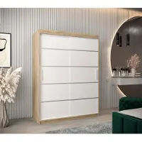 Minio Kledingkast 150 cm, model VERONA, kleur Sonoma/wit
