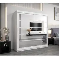 Minio Garderobe 200 cm ROMA 2, wit
