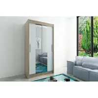 Minio Kledingkasten TOKYO 1, 120 cm, Sonoma/Wit