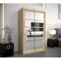 Minio Kledingkast 120 cm, model ROMA, kleur Sonoma eik