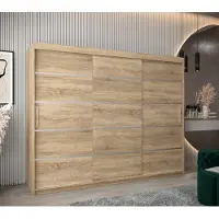 Minio Garderobekast 250 cm VERONA 1, kleur Sonoma