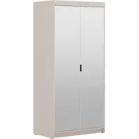 AX Living Kast met spiegel, beige, kledingkast Storicos, 2 deuren, 89,7