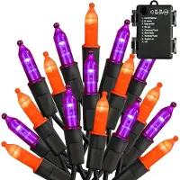 Rosikey 5M LED-lichtketting met 50 LED's, batterijbediend, 8 lichtmodi met timer, waterdicht, kerstverlichting voor binnen, tuin, feestjes en kerstdecoratie, multicolor