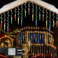 Rosikey 3,5 miljoen LED-lichtjes, ijspegels, lichtgordijn, geheugenfuncties, kerstverlichting, feestverlichting, tuin, kerstboom, bruiloft, decoratie