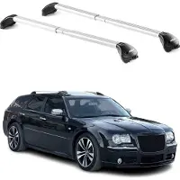 Aurilis Draagbalken voor Chrysler 300 C Wagon, modeljaren 2004-2011, 5-deurs, aluminium, zilverkleurig, 2-delig, met ABE-certificaat