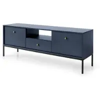 AX Living Meubels voor TV, model Domiti, 154 cm, modern design, donkerblauw