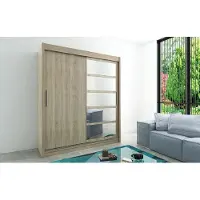Minio Garderobekast 200 cm, model ROMA, kleur Sonoma eik