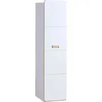 Minio , garderobekast "LORETO 2", kast, kleur: wit / notenhout