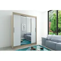 Minio Kledingkasten TOKYO 1, 200 cm, Sonoma/Wit