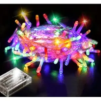 Rosikey 3M LED-lichtketting, op batterijen, kleurrijk, voor binnen, kerstverlichting, kerstversiering, geschikt voor slaapkamer, feest, bruiloft, decoratie