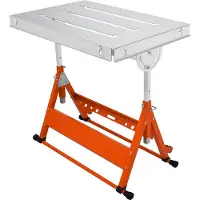Sweiko Opklapbare lasbank, 76,2 x 50,8 cm. Werkbank met een draagvermogen van 181 kg. Hoogte verstelbaar van 63,5 tot 81,3 cm. Instelbare hoek: 0°/30°/90°. Werkbank van koolstofstaal, voorzien van wielen