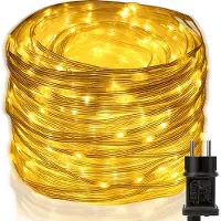 Rosikey 30 meter LED-lichtketting, stroomaangedreven, waterdicht, 8 lichtmodi, PVC-lichtslang, geschikt voor tuin, balkon, feestdecoratie, warmwit