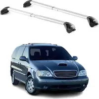 Aurilis Draagbalken, basisdrager voor Kia Carnival, 1998-2014, 5-deurs, aluminium, zilver, 2-delig, met ABE-certificaat