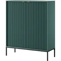 AX Living Moderne commode Eternas K104 met ribbenfront, 104 cm, groen