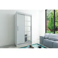 Minio Kledingkast 120 cm, model ROMA 1, kleur wit