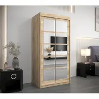 Minio Kledingkast 100 cm, model ROMA, kleur Sonoma eik