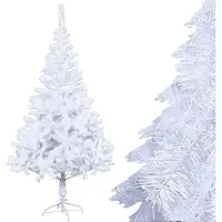 JOIEYOU Kerstboom, 210 cm, PVC, kunstboom. Kunstmatige kerstboom met klapsysteem, voetstuk, decoratieve boom voor kerstmis, geschikt voor thuis, kantoren en winkels, wit