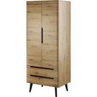 Minio Kledingkast, 80 cm breed, BODO, Artisan eikenhout