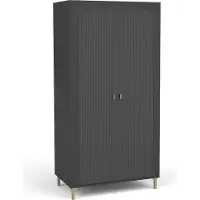 Minio , garderobekast "ASSO 1", draaideurkast, 97 cm, goud/zwart