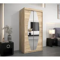 Minio Kledingkast 100 cm, model ELYPSE, kleur Sonoma