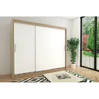 Minio Kledingkasten TOKYO, 250 cm, Sonoma/Wit