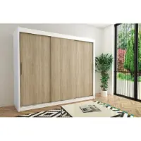 Minio Kledingkasten TOKYO, 250 cm, Wit / Sonoma