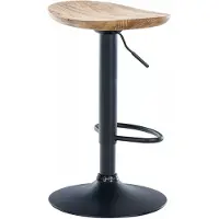 In And OutdoorMatch And Outdoor Match barkruk Valentin - Hout - Zit hoogte 56-80 cm - Set van 1 - Zonder rugleuning - In hoogte verstelbaar - Geschikt voor keuken en bar - Ergonomische barkrukken