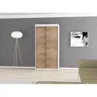 Minio Kledingkasten TOKYO, 120 cm, Wit / Sonoma