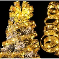 Rosikey 2M warmwitte kerstverlichting, gouden batterijgevoede kerstboomlint, kerstboomlichtslingers voor feest, bruiloft, binnenverlichting