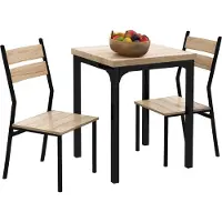 HOMCOM HOMdotCOM Eettafelset 2 stoelen