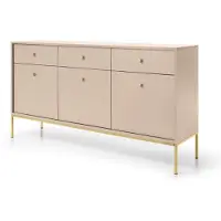 AX Living Kommode met laden, model Domiti MKS154, 154 cm, modern design, beige kleur
