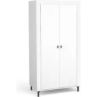 Minio , garderobekast "ASSO 1", draaideurkast, 97 cm, wit/zwart