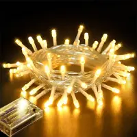 Rosikey 4M 40 LED lichtketting, op batterijen, warmwit, voor binnen, kerstverlichting, kerstboomverlichting, geschikt voor slaapkamer, feest, bruiloft, decoratie