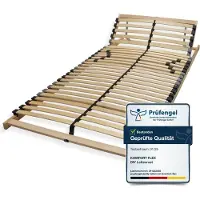 NovaSleep 7-zone lattenbodem 100x200 met verstelbaar hoofdeinde - Ergonomische lattenbodem met 7 zones en een stevig frame van beukenhout, 28 flexibele latten, GERMANY, draagvermogen ca. 150 kg