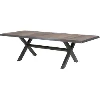 In And OutdoorMatch Tafel - Met kruisvormige poten - 243x103x74 cm - Aluminium