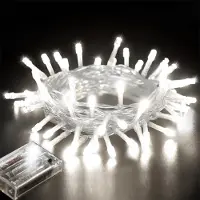 Rosikey 3M LED-lichtketting, batterijbediend, wit, voor binnen, kerstverlichting, kerstversiering, geschikt voor slaapkamer, feest, bruiloft, decoratie