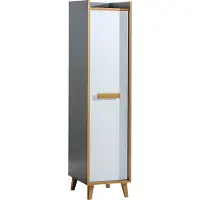 Minio Garderobe VISO 2, kleur: Riviera / Anthraciet / Wit