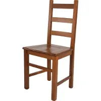 STOCK LINE t m c s Tommychairs - Stoel RUSTICA, geschikt voor keuken en eetkamer, met een stevige structuur van beukenhout, gelakt in de kleur lichtnootbruin, en een houten zitvlak