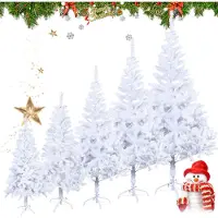 XINZI 210 cm kunstkerstboom, wit, PVC – Vlamvertragend, snelle opbouw, inclusief voet – Lena kerstdecoratie