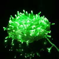 Rosikey 10 meter, 100 LED's, 8 modi, lichtketting, stroomaangedreven, LED, kerstverlichting, transparante kabel, decoratieve verlichting voor binnen, feest, tuin, kerstboom, groene kleur