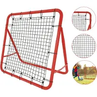 XINZI Voetbalterugslagwand, draagbaar, voor individuele training, geschikt voor oefeningen, schottraining en techniektraining (100 x 100 x 65 cm, rood)