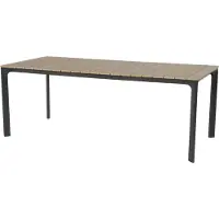 In And OutdoorMatch Tafel - 200x90 cm - Aluminium en polywood - Uitstraling van teakhout