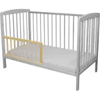 Need Sleep : Valbeveiliging voor kinderen, gemaakt van massief hout, bedhek voor babybed, 70 x 31 cm. Bescherming voor peuters en baby's, naturel