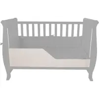 Need Sleep : Valbeveiliging voor kinderen, gemaakt van MDF, bedhek voor babybed, 120 x 28 cm. Beschermhek voor peuters en baby's, wit