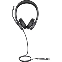 Yealink UH48 Dual Teams USB-C/A On Ear headset Kabel Stereo Zwart Ruisonderdrukking (microfoon) Microsoft Teams knop Telefoon