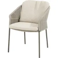 Taste by 4 Seasons 4 Seasons Florence dining chair terre with 2 cushions