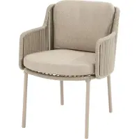 4Seasons Bernini dining tuinstoel latte met 2 kussens